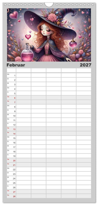 Luna, die kleine Zauberhexe (CALVENDO Familienplaner 2027)