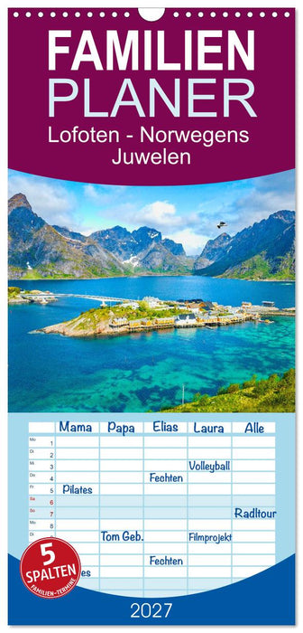Lofoten - Norwegens Juwelen (CALVENDO Familienplaner 2027)
