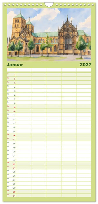 Liebenswerte Stadt Münster (CALVENDO Familienplaner 2027)