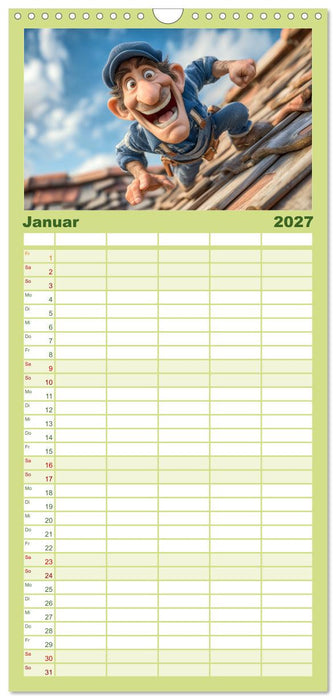 Kaffee, Kabel, Katastrophen (CALVENDO Familienplaner 2027)