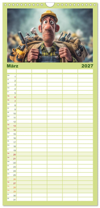 Kaffee, Kabel, Katastrophen (CALVENDO Familienplaner 2027)