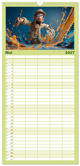 Kaffee, Kabel, Katastrophen (CALVENDO Familienplaner 2027)