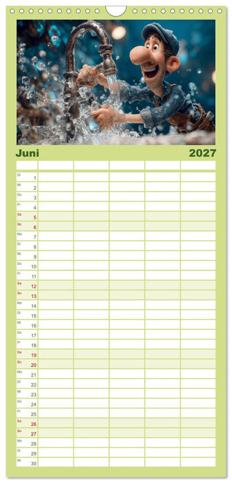 Kaffee, Kabel, Katastrophen (CALVENDO Familienplaner 2027)