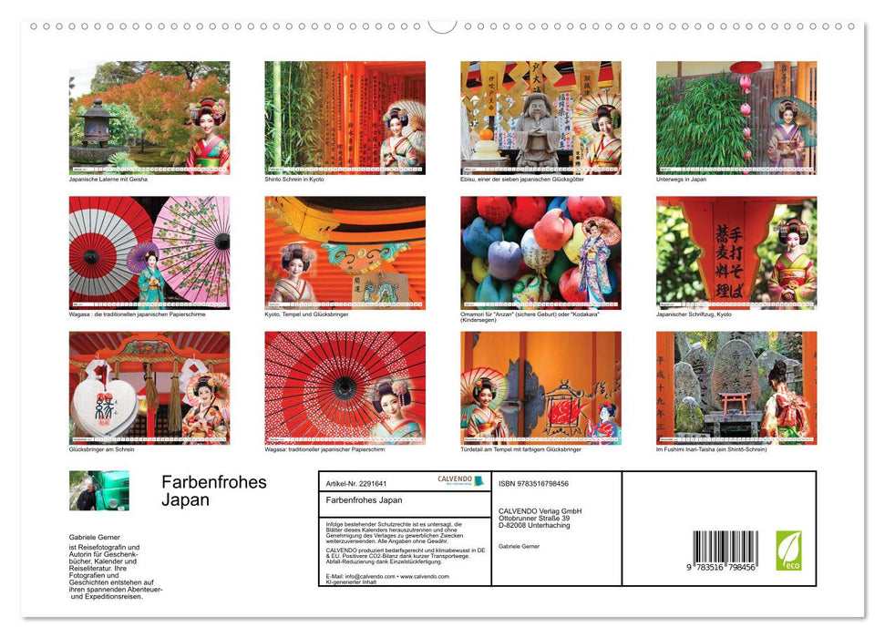 Farbenfrohes Japan (CALVENDO Premium Wandkalender 2027)