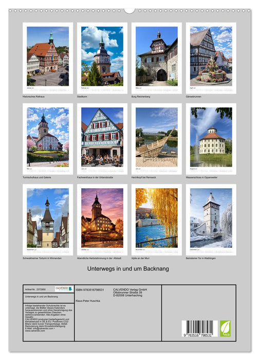 Unterwegs in und um Backnang (CALVENDO Premium Wandkalender 2027)