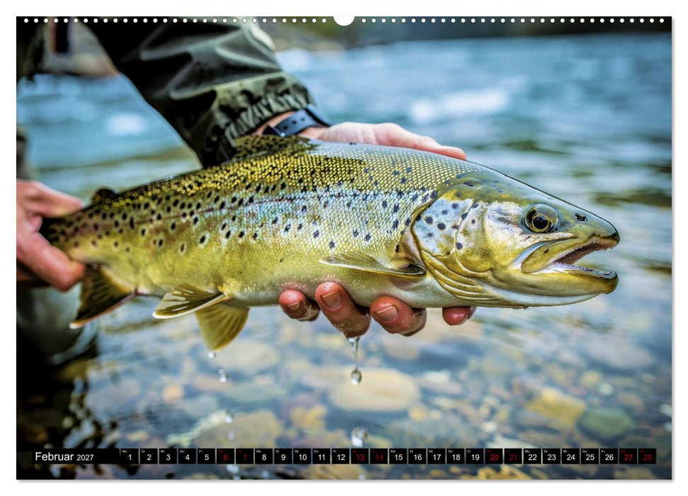 Forellen im Fluss (CALVENDO Premium Wandkalender 2027)