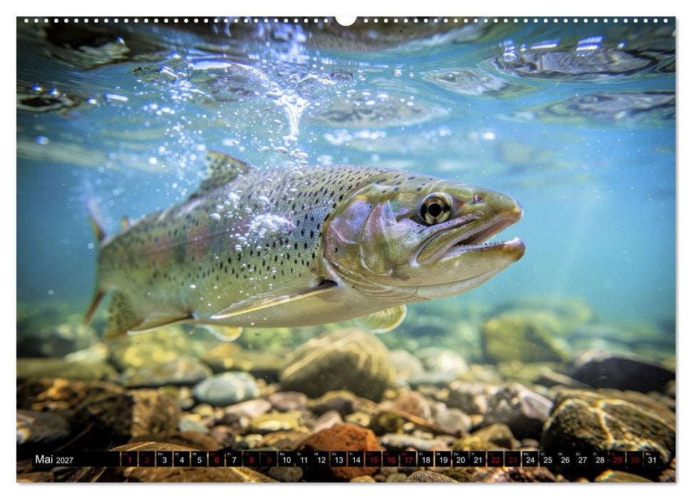 Forellen im Fluss (CALVENDO Premium Wandkalender 2027)