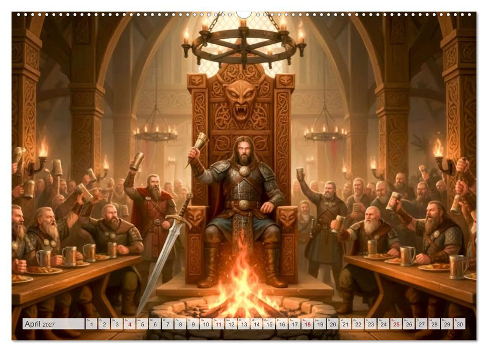 Beowulf – Die Saga des Drachenbezwingers (CALVENDO Wandkalender 2027)