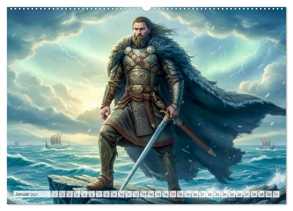 Beowulf – Die Saga des Drachenbezwingers (CALVENDO Premium Wandkalender 2027)