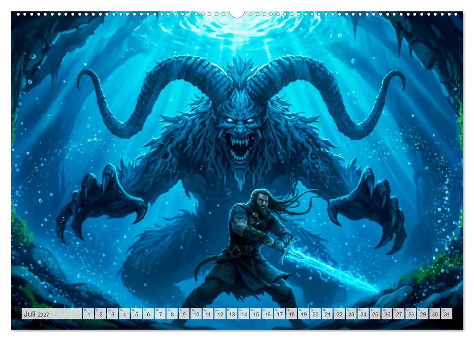 Beowulf – Die Saga des Drachenbezwingers (CALVENDO Premium Wandkalender 2027)