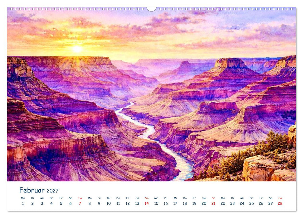 Reiseträume Traumreisen. Die schönsten Reiseziele der Welt in Watercolor (CALVENDO Wandkalender 2027)