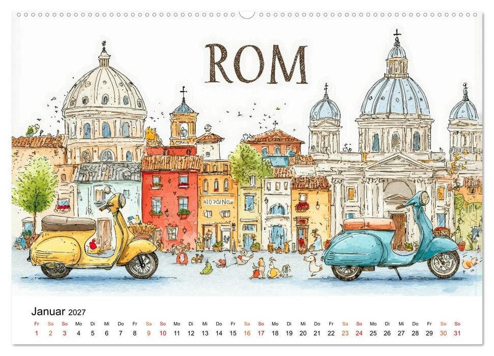 Städte - Weltreise in Bunt (CALVENDO Wandkalender 2027)