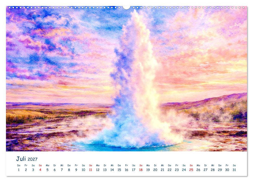 Reiseträume Traumreisen. Die schönsten Reiseziele der Welt in Watercolor (CALVENDO Premium Wandkalender 2027)
