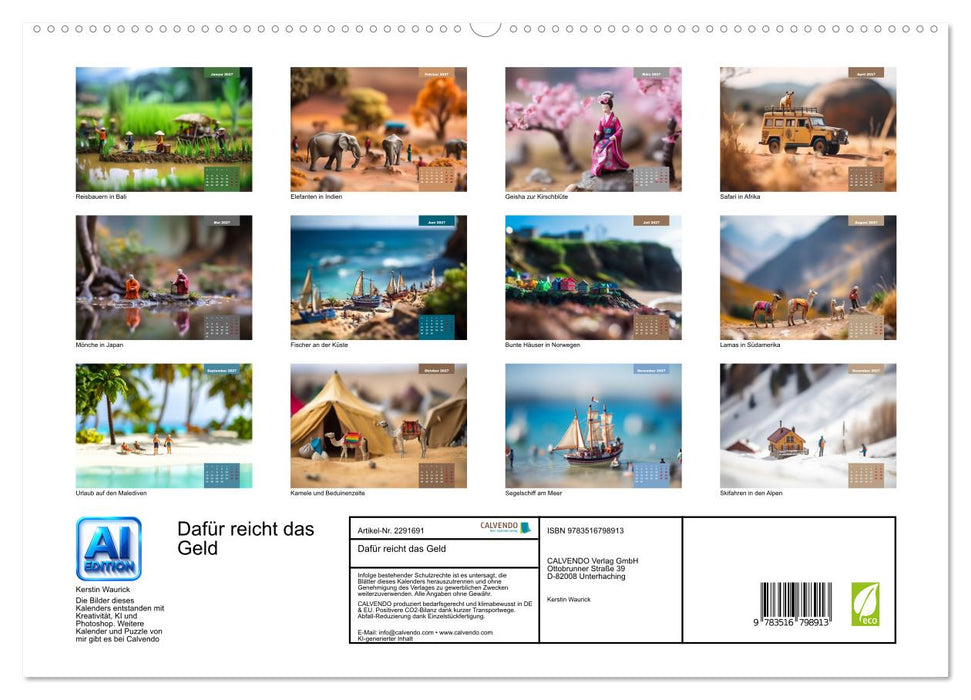 Dafür reicht das Geld (CALVENDO Premium Wandkalender 2027)