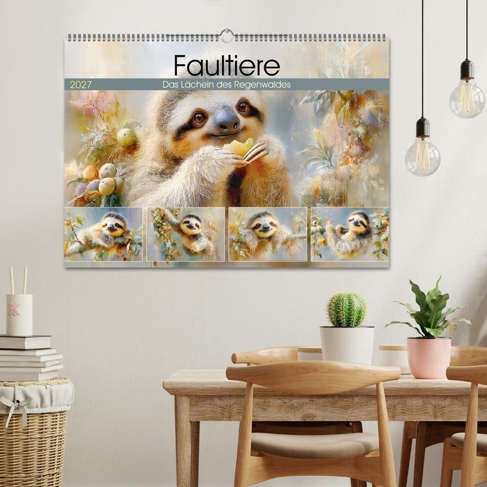 Faultiere. Das Lächeln des Regenwaldes (CALVENDO Wandkalender 2027)