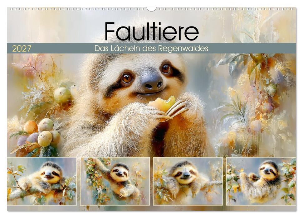 Faultiere. Das Lächeln des Regenwaldes (CALVENDO Wandkalender 2027)