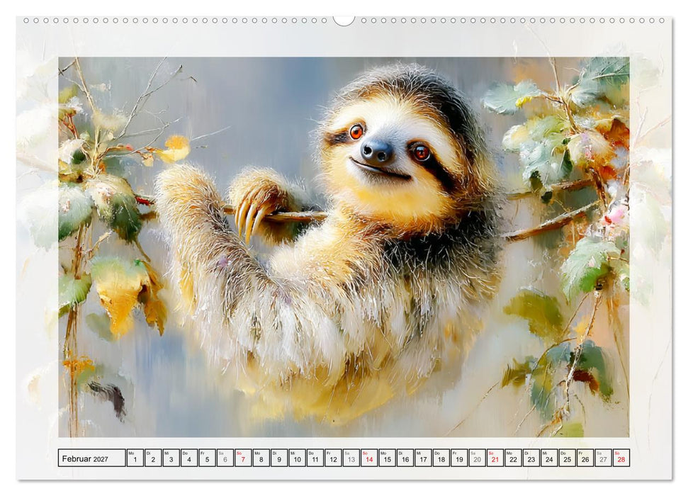 Faultiere. Das Lächeln des Regenwaldes (CALVENDO Wandkalender 2027)