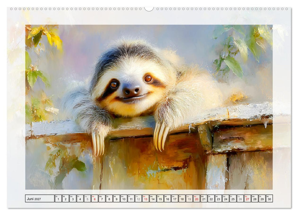 Faultiere. Das Lächeln des Regenwaldes (CALVENDO Wandkalender 2027)