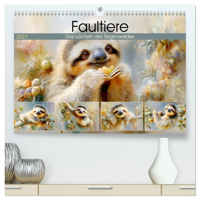 Faultiere. Das Lächeln des Regenwaldes (CALVENDO Premium Wandkalender 2027)