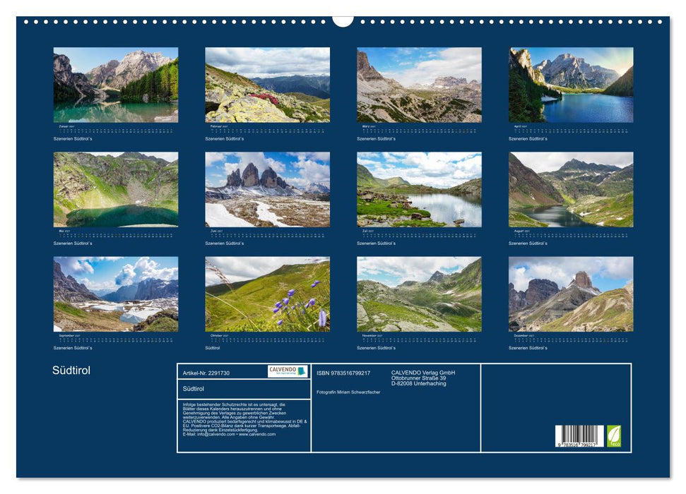 Südtirol (CALVENDO Wandkalender 2027)