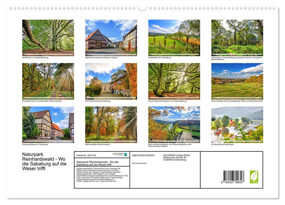 Naturpark Reinhardswald - Wo die Sababurg auf die Weser trifft (CALVENDO Premium Wandkalender 2027)
