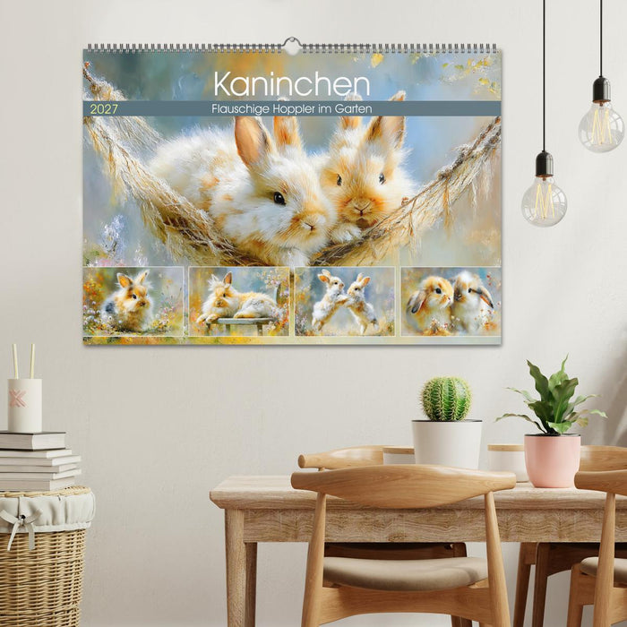 Kaninchen. Flauschige Hoppler im Garten (CALVENDO Wandkalender 2027)