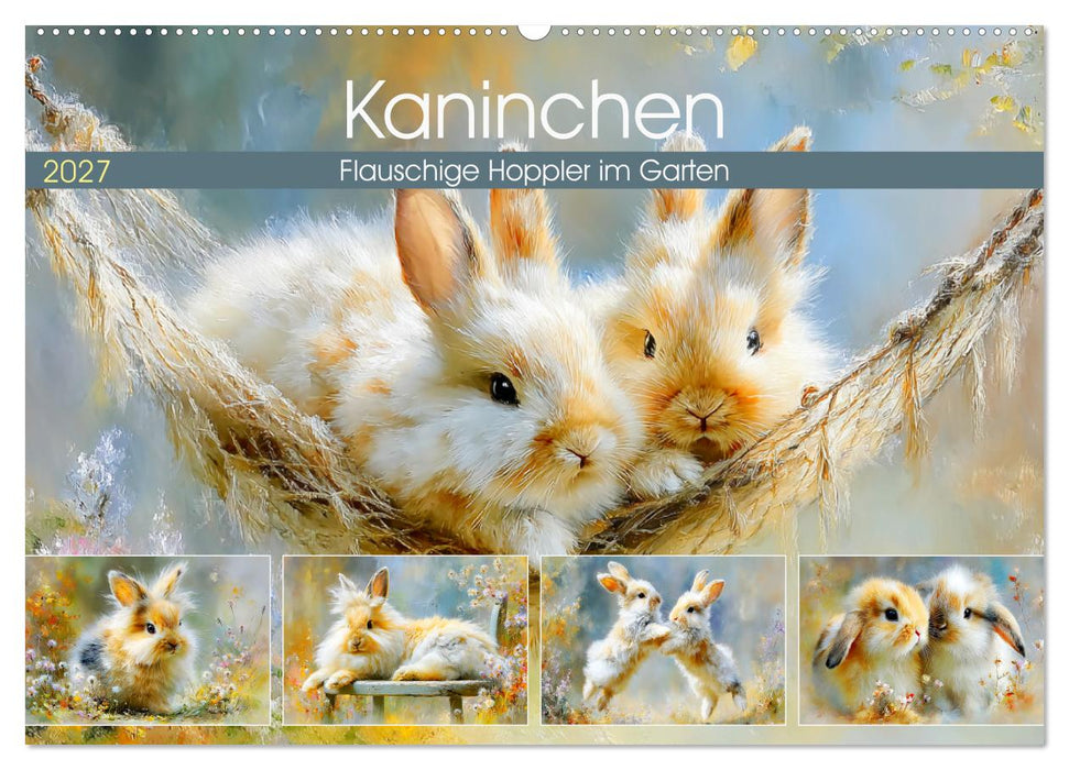 Kaninchen. Flauschige Hoppler im Garten (CALVENDO Wandkalender 2027)