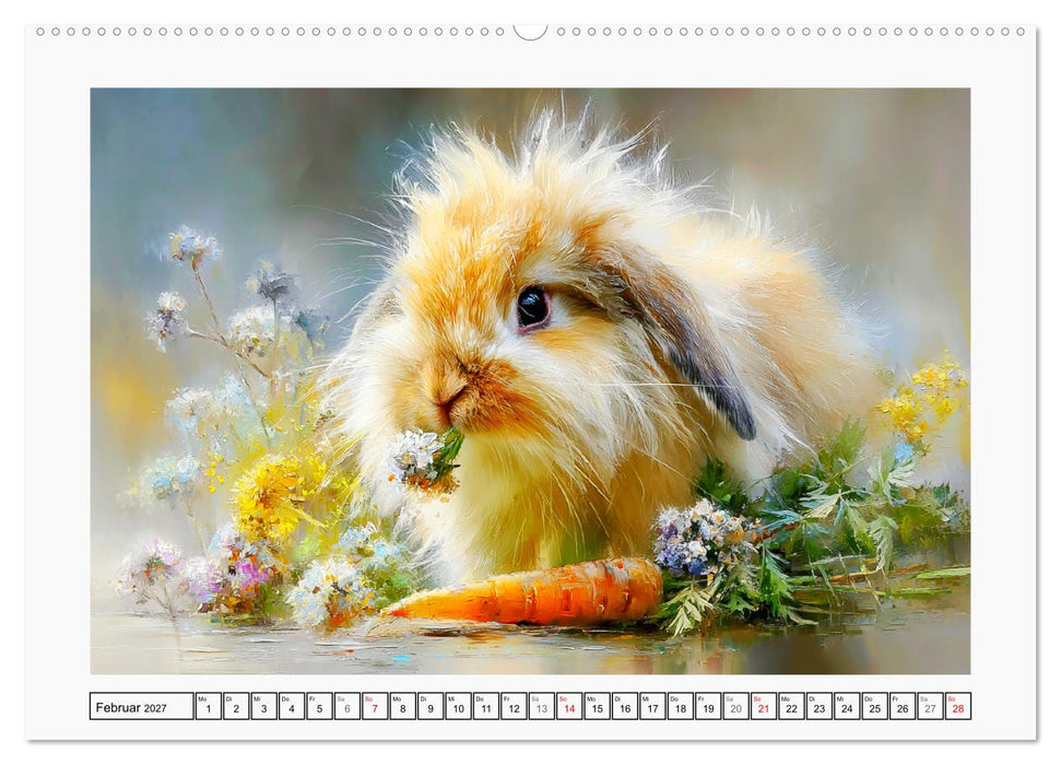 Kaninchen. Flauschige Hoppler im Garten (CALVENDO Wandkalender 2027)