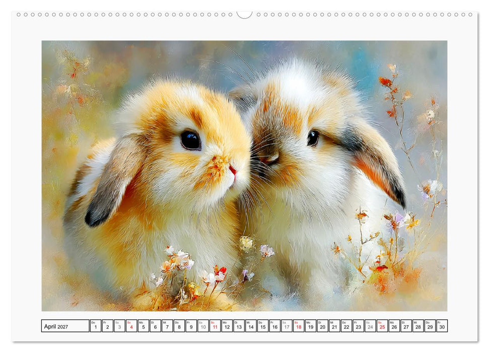 Kaninchen. Flauschige Hoppler im Garten (CALVENDO Wandkalender 2027)