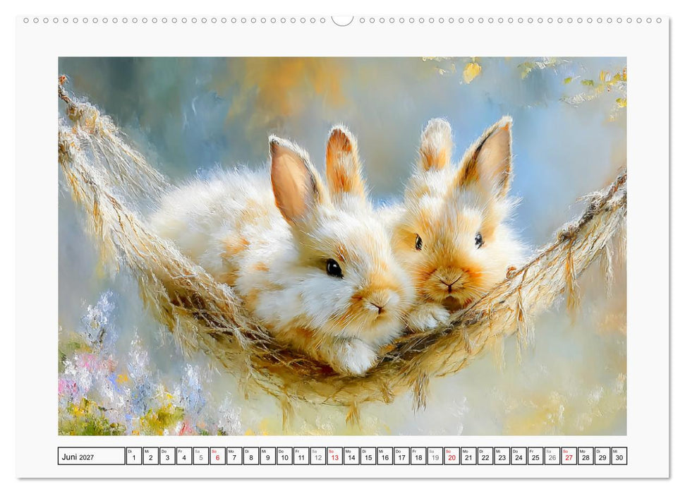 Kaninchen. Flauschige Hoppler im Garten (CALVENDO Wandkalender 2027)