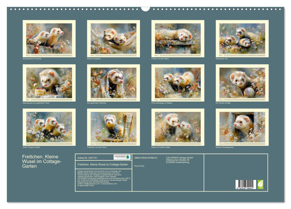 Frettchen. Kleine Wusel im Cottage-Garten (CALVENDO Wandkalender 2027)