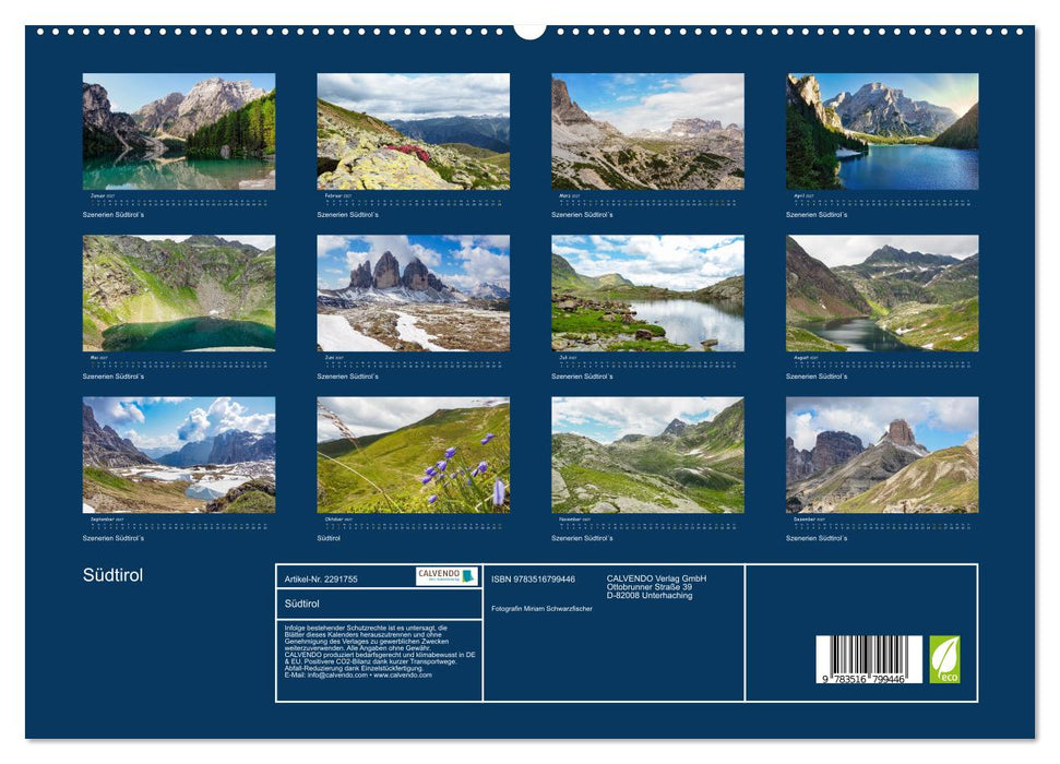Südtirol (CALVENDO Premium Wandkalender 2027)