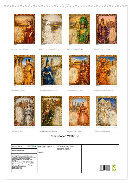 Renaissance Weltreise (CALVENDO Wandkalender 2027)