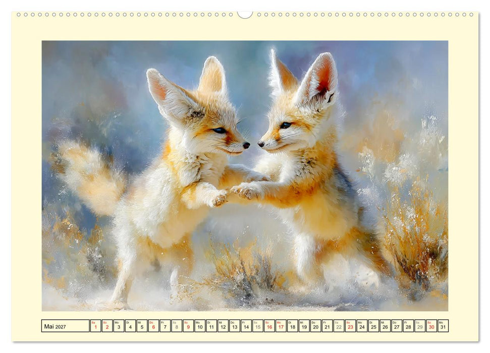 Fenneks. Kleine Wüstenfüchse im Saharasand (CALVENDO Wandkalender 2027)