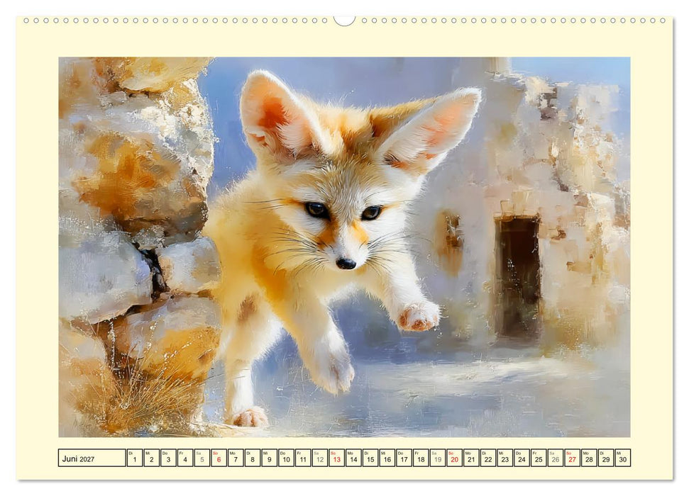 Fenneks. Kleine Wüstenfüchse im Saharasand (CALVENDO Wandkalender 2027)