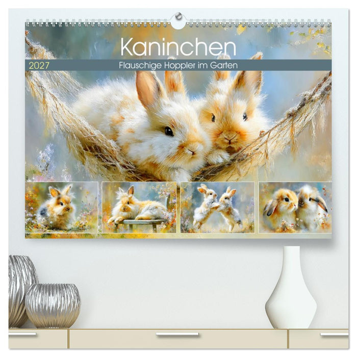 Kaninchen. Flauschige Hoppler im Garten (CALVENDO Premium Wandkalender 2027)