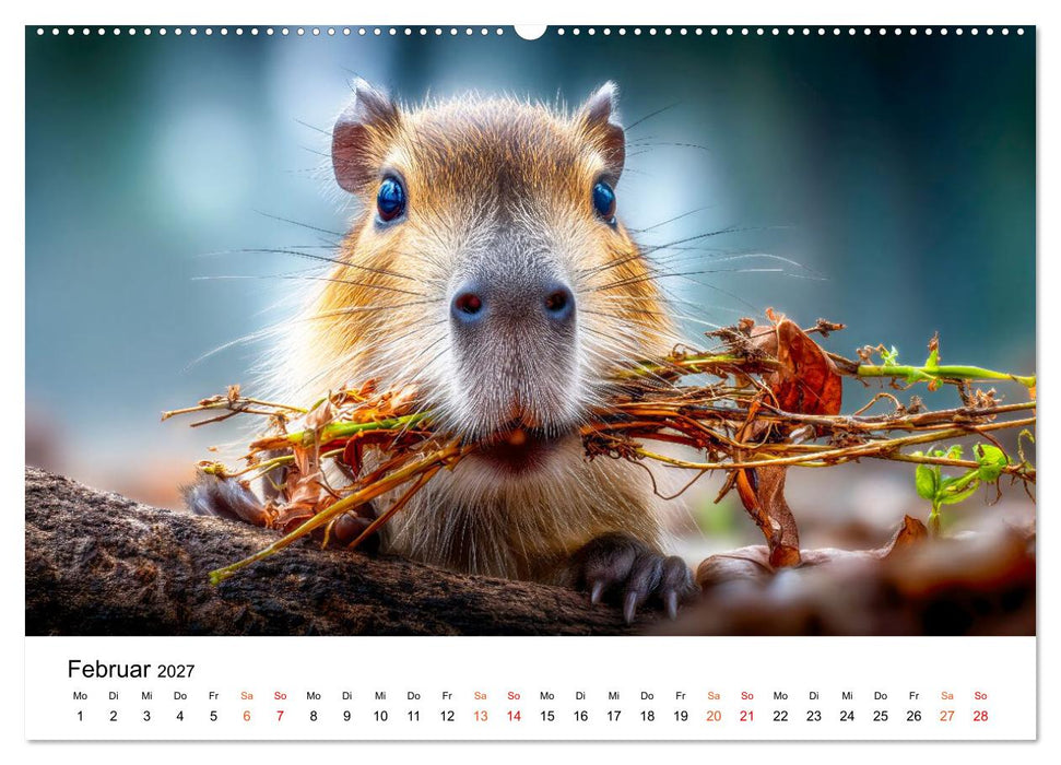 Capybara - die Ruhe als Lebensform (CALVENDO Wandkalender 2027)