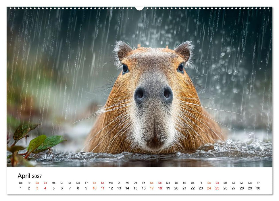 Capybara - die Ruhe als Lebensform (CALVENDO Wandkalender 2027)