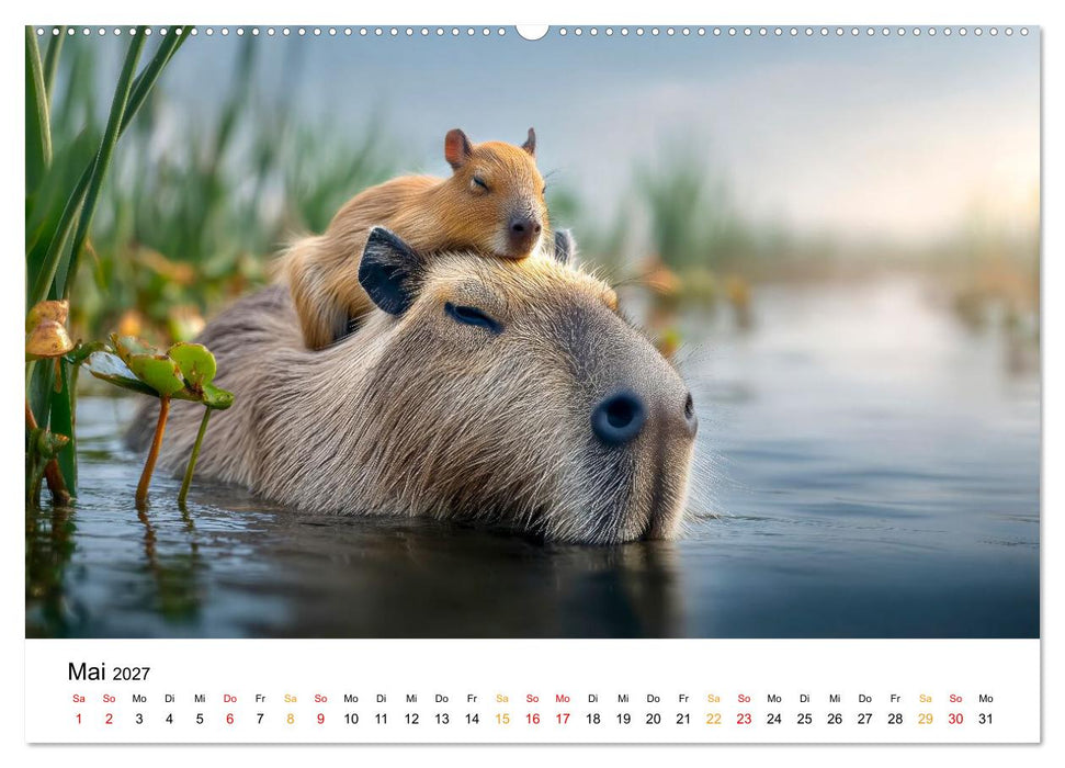 Capybara - die Ruhe als Lebensform (CALVENDO Wandkalender 2027)