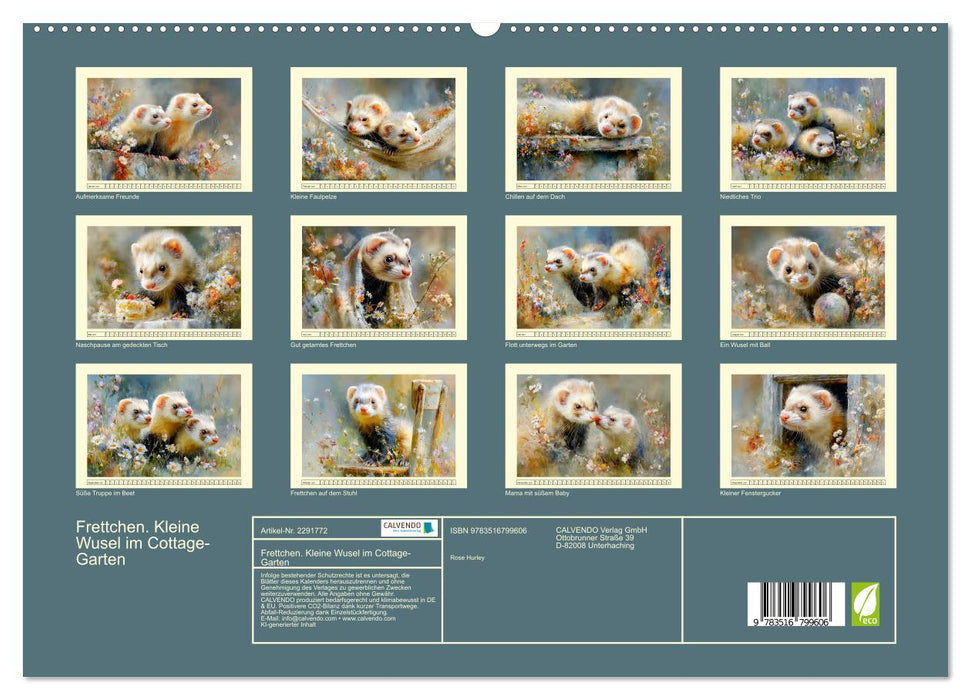Frettchen. Kleine Wusel im Cottage-Garten (CALVENDO Premium Wandkalender 2027)