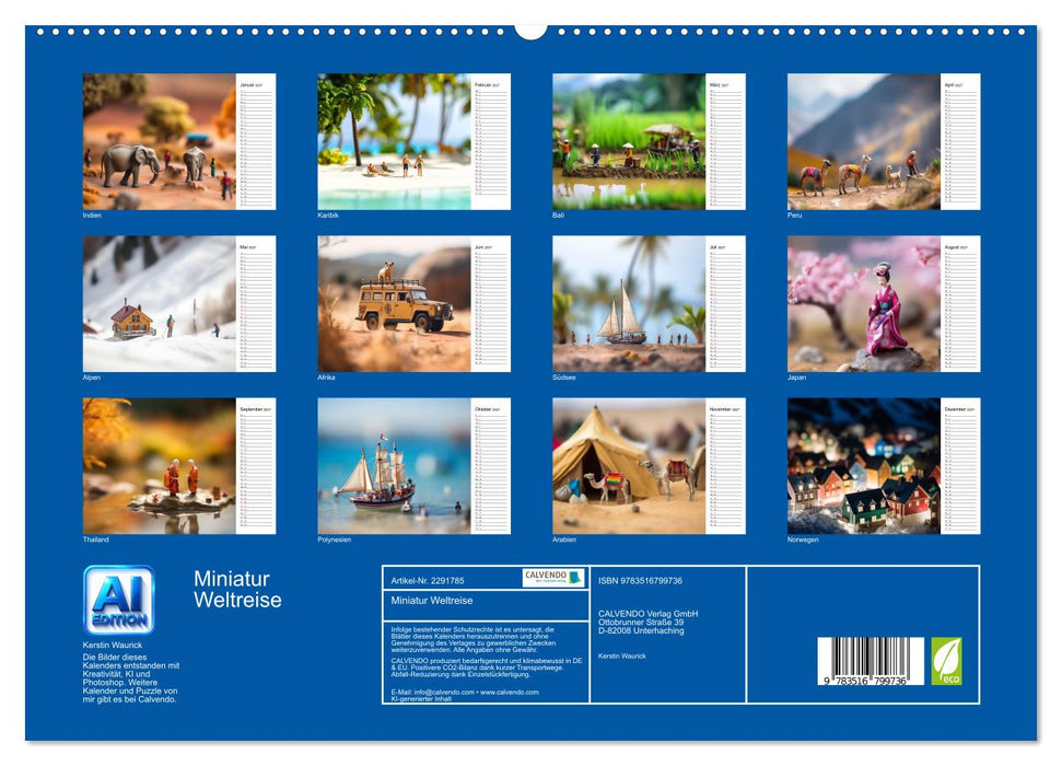 Miniatur Weltreise (CALVENDO Premium Wandkalender 2027)