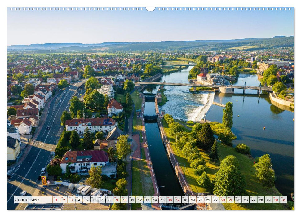 Die Obere Weser - von Hamel bis zur Porta Westfalica (CALVENDO Wandkalender 2027)