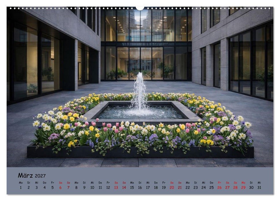 Urbane Oasen - Wo die Stadt aufblüht (CALVENDO Premium Wandkalender 2027)
