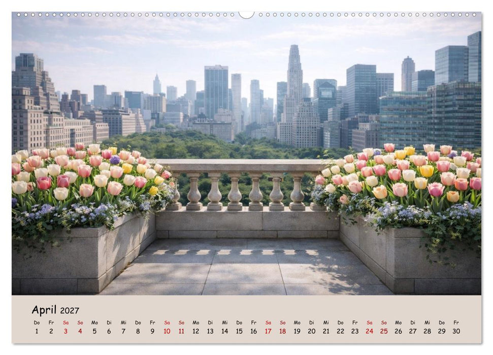 Urbane Oasen - Wo die Stadt aufblüht (CALVENDO Premium Wandkalender 2027)
