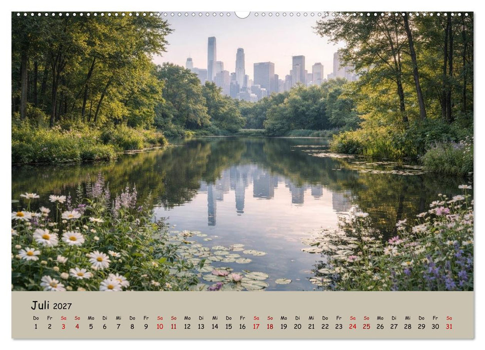 Urbane Oasen - Wo die Stadt aufblüht (CALVENDO Premium Wandkalender 2027)