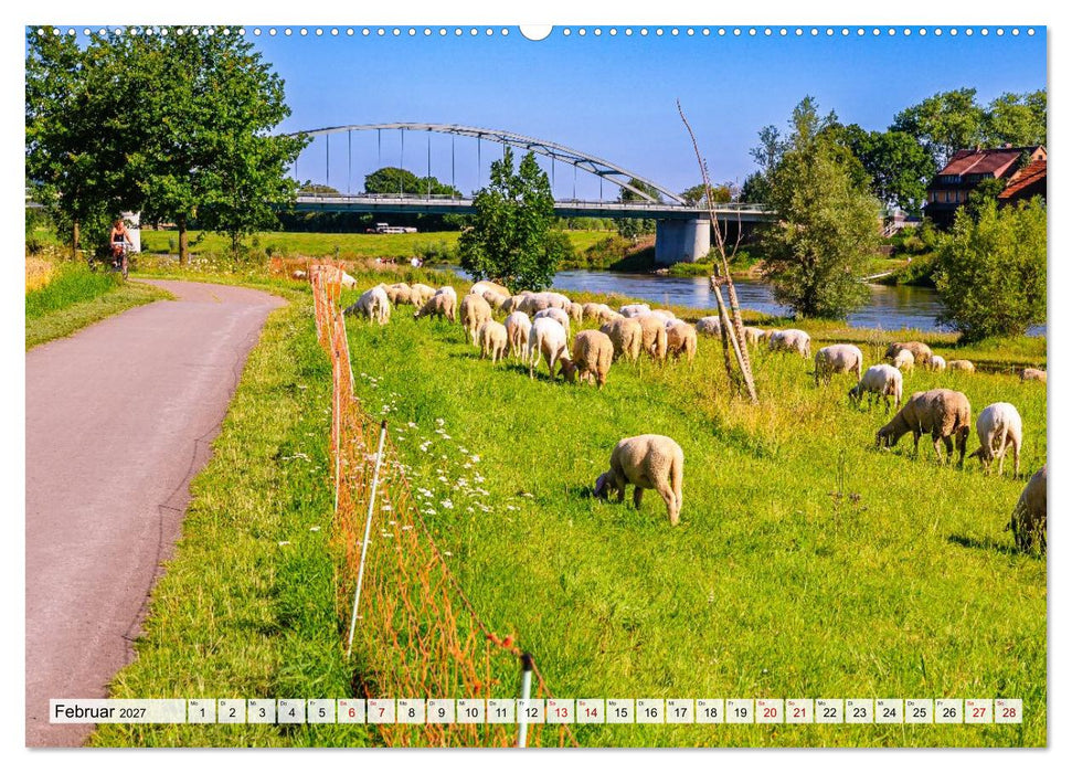 Die Obere Weser - von Hamel bis zur Porta Westfalica (CALVENDO Premium Wandkalender 2027)