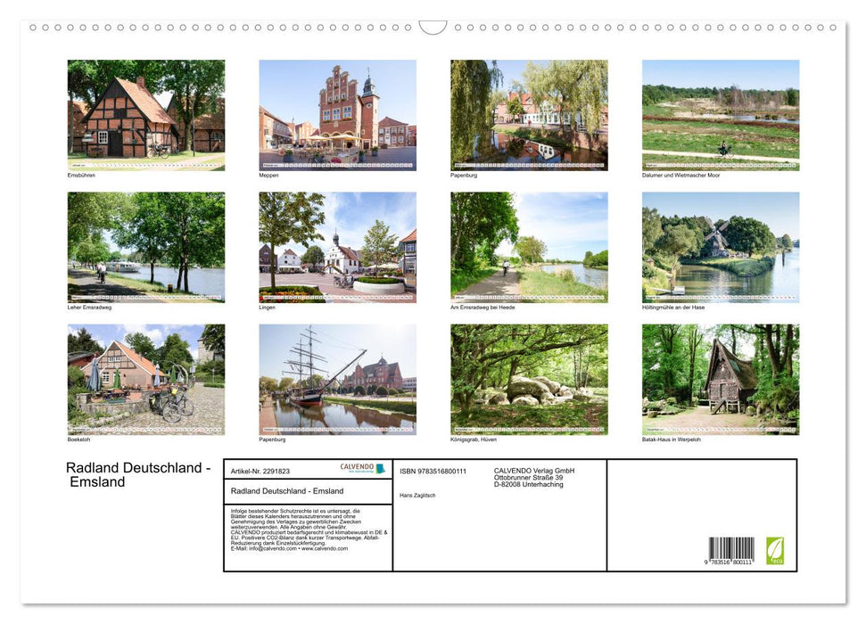 Radland Deutschland - Emsland (CALVENDO Wandkalender 2027)