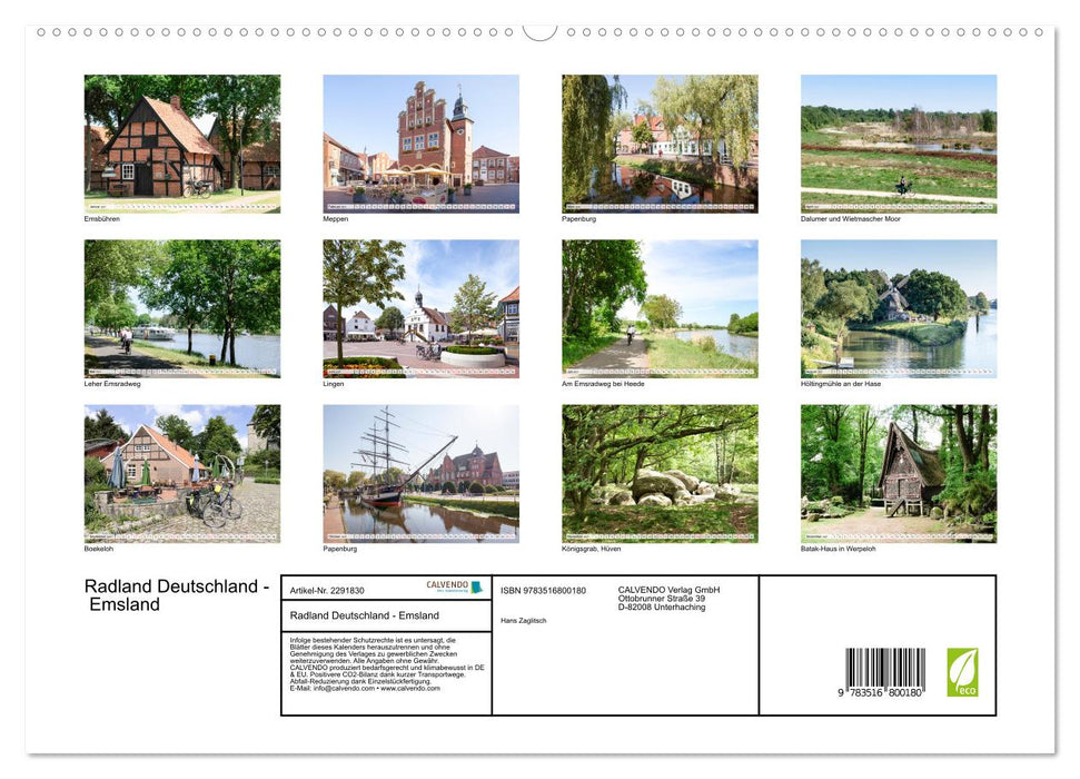 Radland Deutschland - Emsland (CALVENDO Premium Wandkalender 2027)