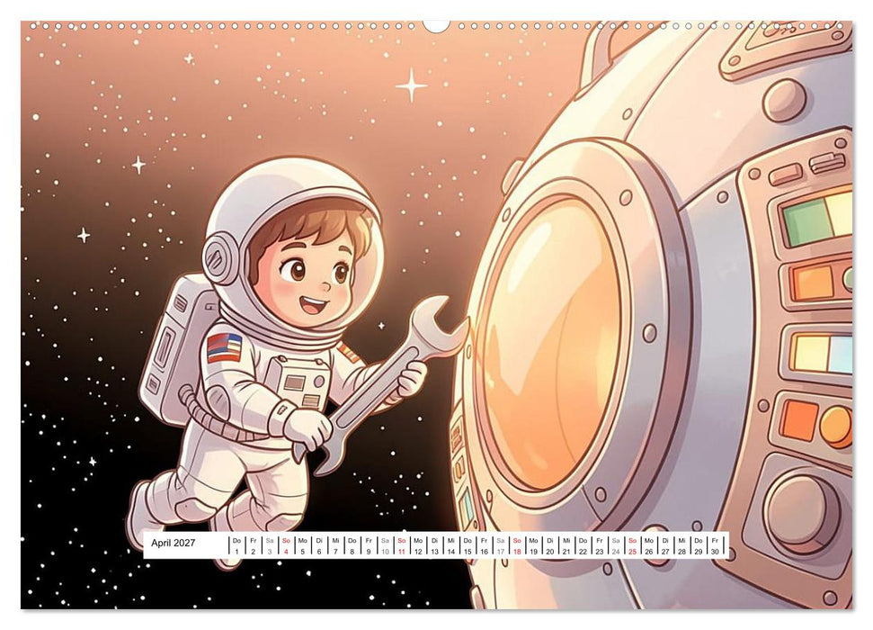 Kleine Astronauten (CALVENDO Premium Wandkalender 2027)