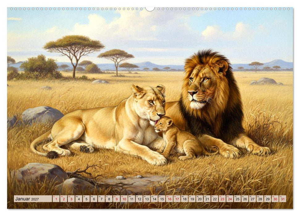 Afrikas Tiere wie aus alten Büchern (CALVENDO Wandkalender 2027)